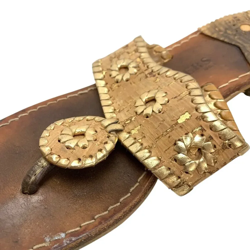 JACK ROGERS Cork HAMPTONS Flip Flops Sandals sz 8